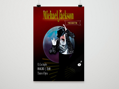 Poster of Michael Jackson design figma graphic design illustrator poster ui vector афиша