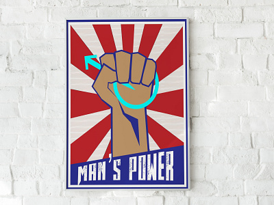 Poster of Man's Power adobe branding design graphic design illustrator poster vector