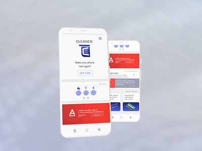 Cleaner mobile app for Android android app cleaner graphic design