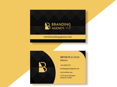 Modern corporate business card template design by Mithun