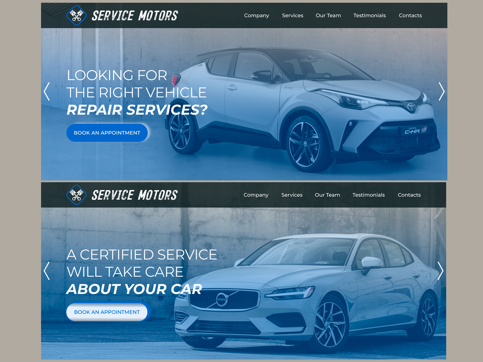 Hero Section for Car Service Website by Dima Lytvyn on Dribbble