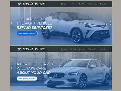 Hero Section for Car Service Website