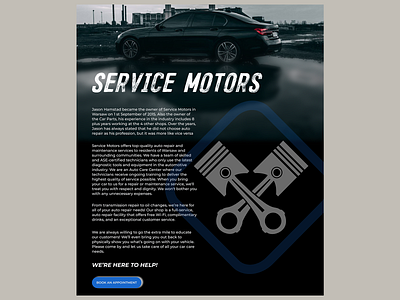 Service Motor History block car logo mockup design text block vector webdesign