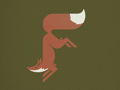 F is for Fox f fox icon letter logo mark minimal