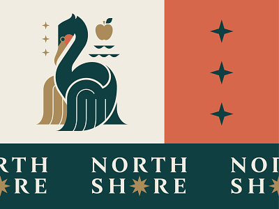 North Shore Cider Logo bird cider cormorant icon illustration logo logo design mark minimal sea