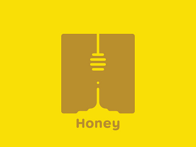 Honey Logo h logo honey icon knockout letter logo minimal monogram negative space yellow