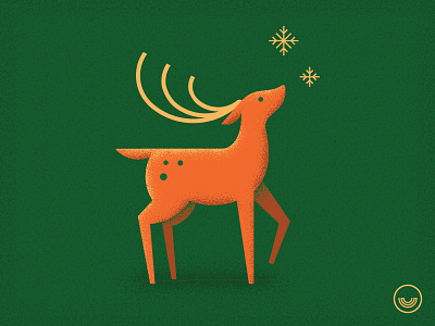 It's beginning to look a lot like Christmas christmas deer design flat illustration stipple texture vector