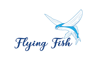Flying Fish creative design flying fish flying fish design graphic design illustration logo maruf shorvo t-shirt t-shirt design vector