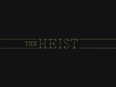 The Heist lettering linework macklemore minimal typeface typography