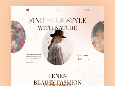 Fashion ECommerce Web Ui branding design flat minimal ui web