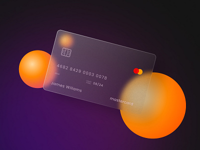 Credit Card Glassmorphism Concept.