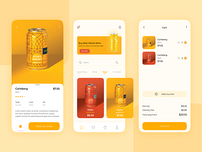 Alcohol Delivery Mobile App UI Design