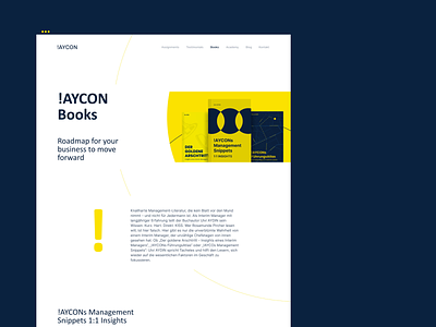 !AYCON Website Books academy animation book books business consulting corporate design germany mobile motion graphics responsive ui ux webdesign yellow