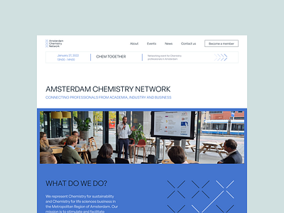 Amsterdam Chemistry Network - Homepage amsterdam bond branding chemistry components connection icons network responsive science scroll system ui webdesign webflow website x