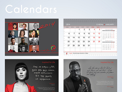 Calendars design typography
