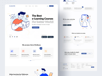 E Learning School Landing Page || Grapeslab