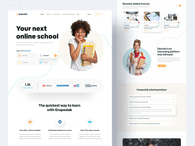 E-Learning Landing Page || Grapeslab