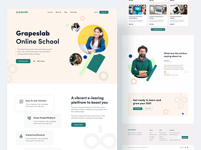 E-Learning Landing Page || Grapeslab