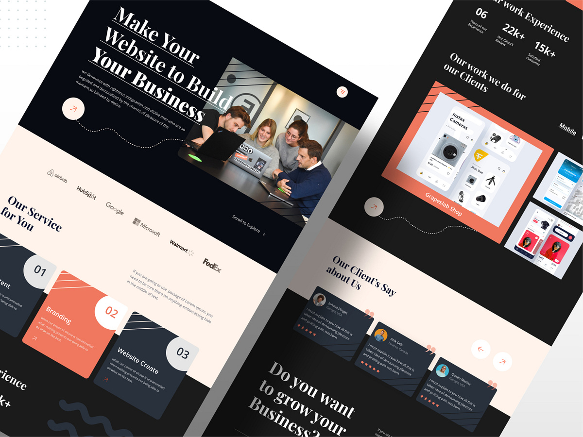 Digital Agency Website - UI Design by Grapeslab on Dribbble