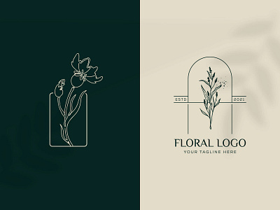 Hand Drawn Botanical Boho, Floral, Element Logo Design Template botanical branding clean floral flower hand draw icon leaf logo minimalist modern natural organic plants simple symbol template