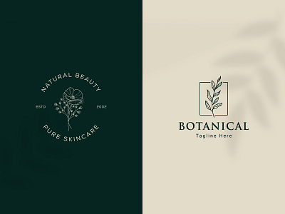 Hand Drawn Botanical Boho, Floral, Element Logo Design Template art botanical branding design floral flower hand draw icon leaf logo minimalist modern natural organic plants simle symbol template vector vintage