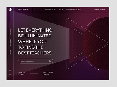 Teachfind — e-learning | hero section design graphic design hero typography ui ux vector webdesign