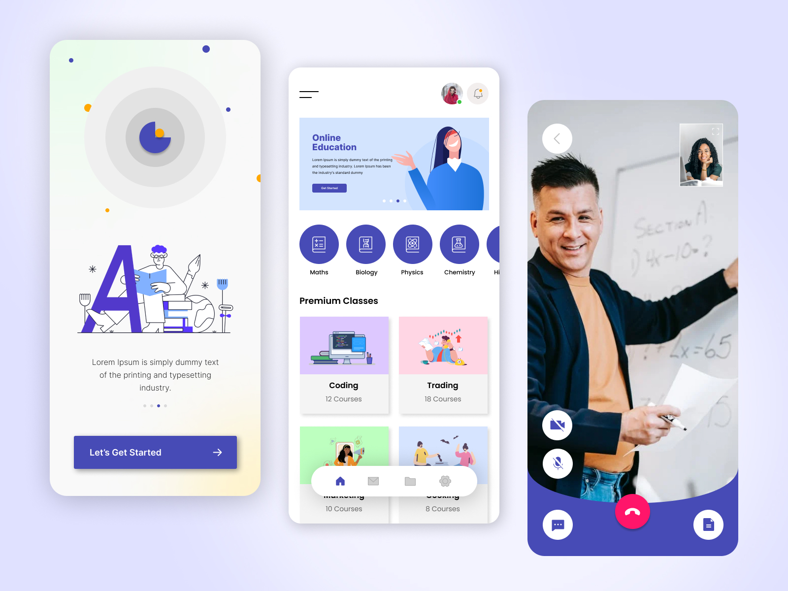 eLearning Mobile App UI by Mayank on Dribbble