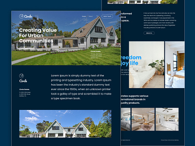 Real Estate Landing Page & Responsive (Dark-Mode) design homepage landing page real estate