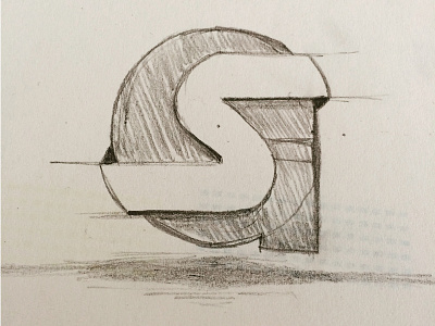 svengiesen.de Logo 2015 WIP drawing letter logo negative pencil shadow space word