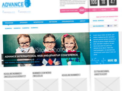 Advance Conference adance blue clean conference grid magenta white
