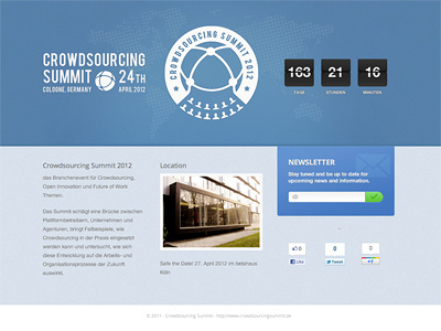 Crowdsourcing Summit 2012 blue countdown crowdsourcing event summit website