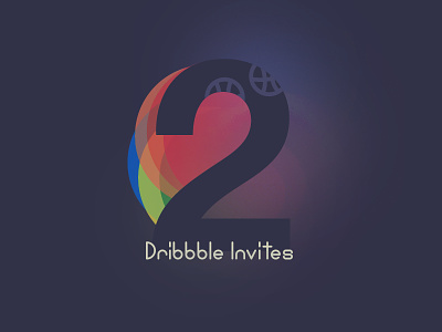 2 Dribbble Invites 2 draft dribbble first gift give glow illustration invite prospect shot two
