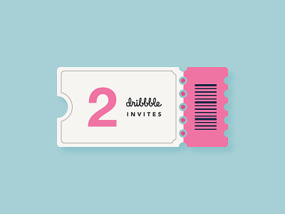 2 Dribbble Invites 2 draft dribbble first gift give illustration invite prospect shot ticket two