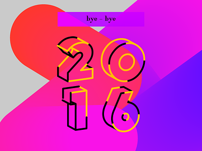 Ciao 2016 2017 color end gradients happy new year illustration love vector year