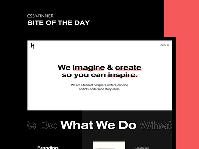 Site of the Day agency website award css csswinner design studio typography ui ux website