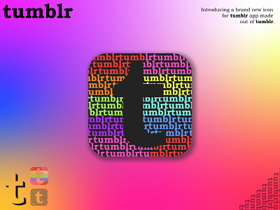 tumblr App icon design - G. design graphic design icon illustration logo photoshop tumblr typography vector