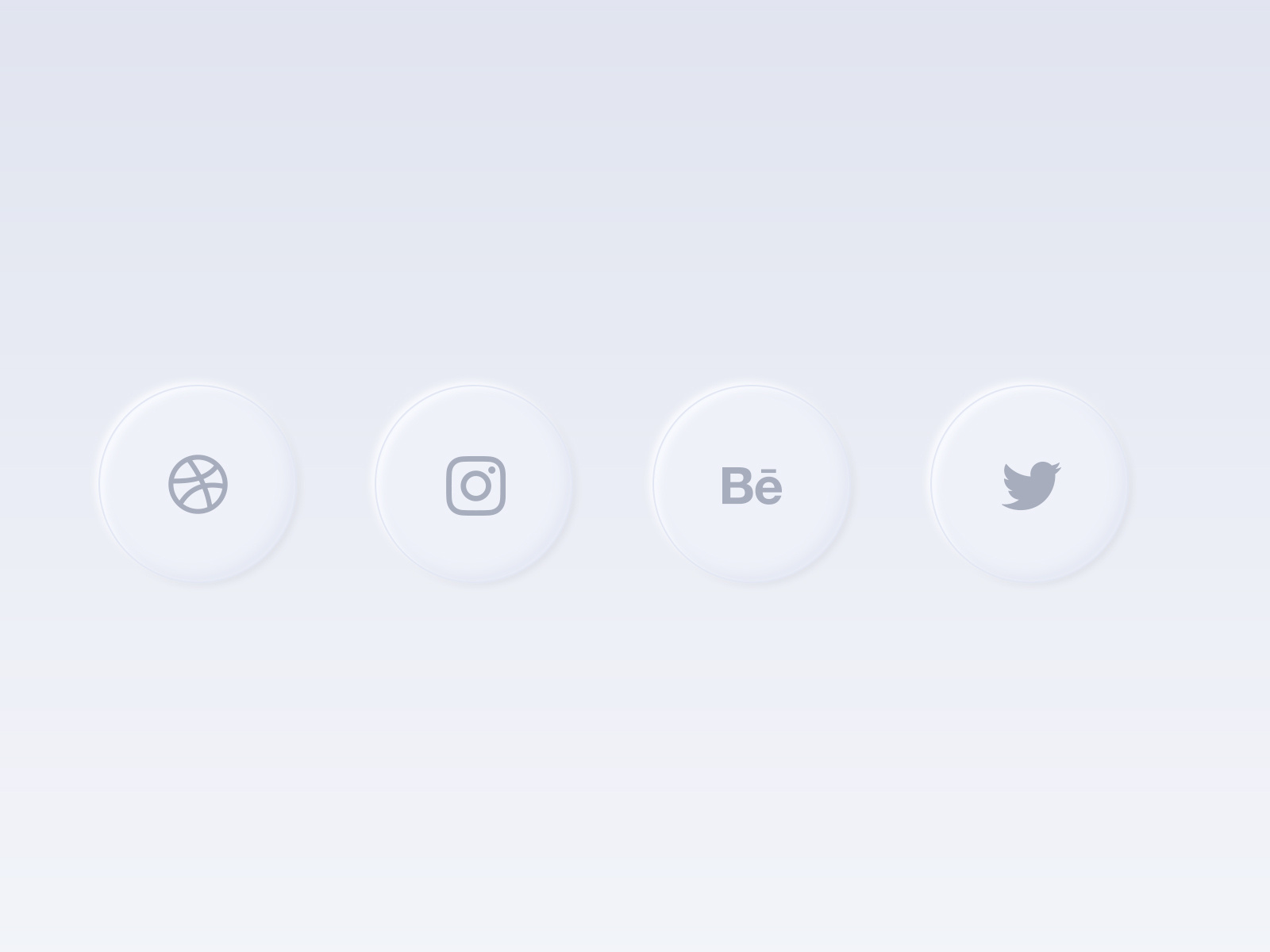 Neumorphic Social Media Buttons by Roberth Coman on Dribbble