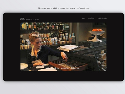 8. Theater mode • DAU Cinema • Concept black dark design experience movie streaming ui ux web web design