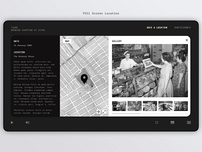 12. Date & Location - Full Screen • DAU Cinema • Concept black dark design film gallery location map movie sleek stamen maps ui ux web web design