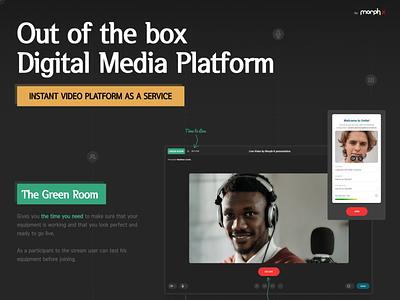 Digital Media Platform clean dark design live ui ux video video platform video streaming vpaas web web design