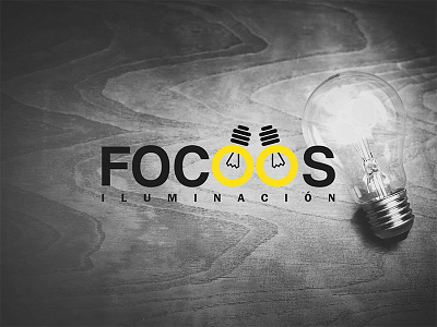 Focoos Iluminacion graphic design light light store logo logo design store