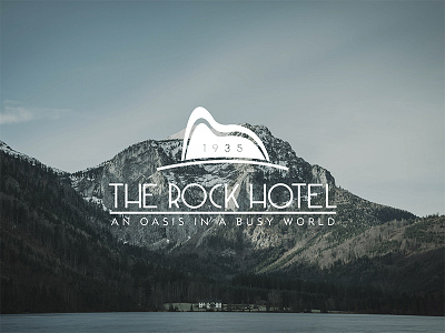 The Rock Hotel art deco gibraltar graphic design hotel logo logo design