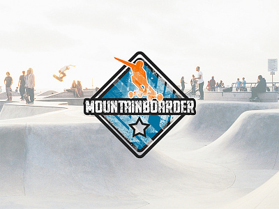 Mountainboarder graphic design logo logo design mountain sport