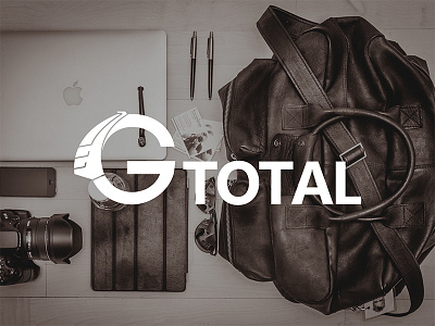 Gtotal abstract bag logo logo design trolley