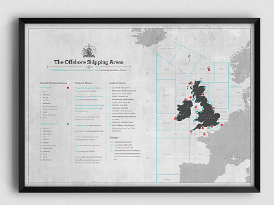 Offshore Shipping Areas design infographic map sea shipping uk water