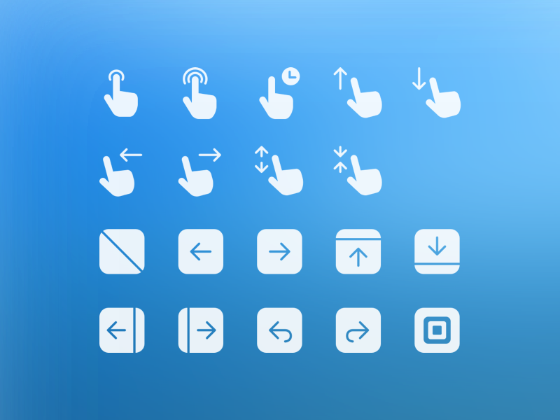 Gesture and Transition Icons by NOGA for Prott on Dribbble