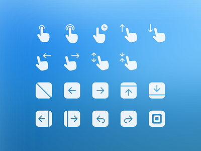 Gesture and Transition Icons free icon