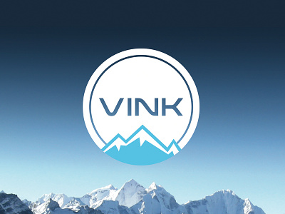 Vink logo cold corporate identity label logo mountains vink