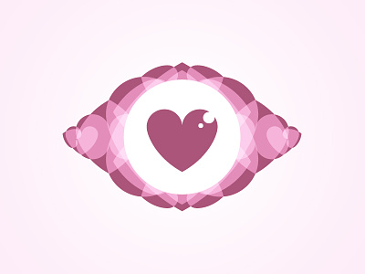 Hearts Eye eye heart logo pink purple transparent