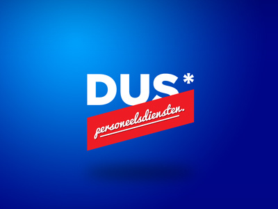 Dus logo mockup blue logo mockup red type white